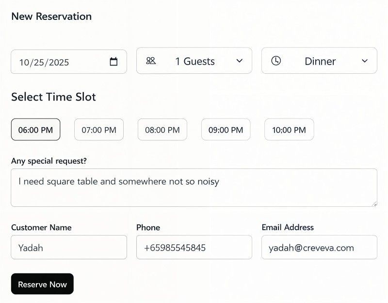 Reservations